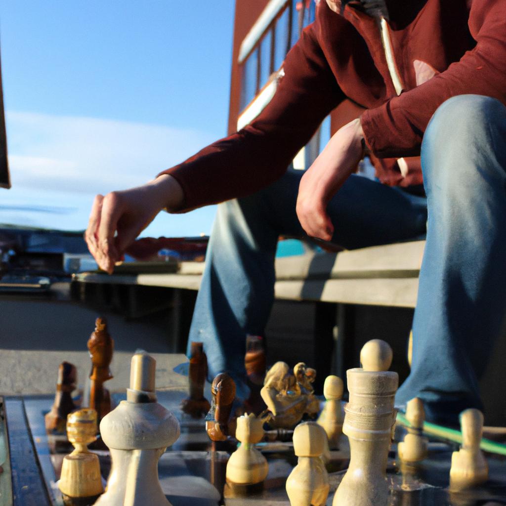 Person playing chess in Tromso